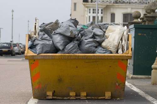 Environmental recycling process for waste collected by skip hire service