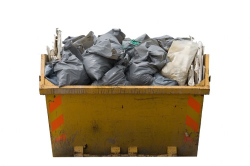 Builders skip placed on a Knightsbridge construction site