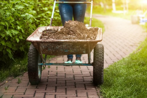 Waste management professionals handling skip permits